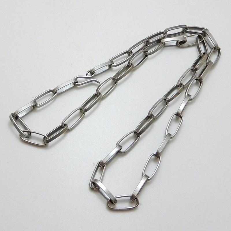 太い 燻し加工 ネックレス メンズ チェーン シルバー925 ホピ族 4.5mm 60cm ホピチェーン シルバーネックレス メンズ ホピネックレス シルバーチェーン いぶし銀の画像