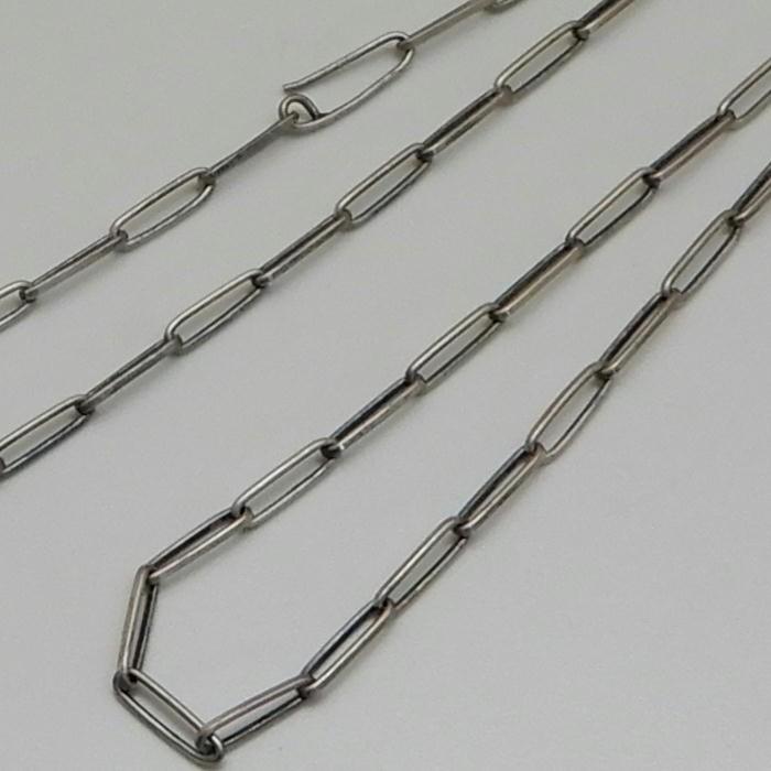 燻し加工 ネックレス メンズ チェーン シルバー925 ホピ族 2.6mm 50cm