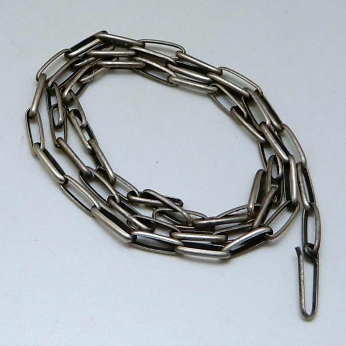 燻し加工 ネックレス メンズ チェーン シルバー925 ナバホ族 3.6mm40cm