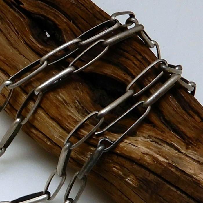 燻し加工 ネックレス メンズ チェーン シルバー925 ナバホ族 3.6mm60cm