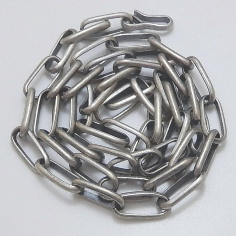 極太 燻し加工 ネックレス メンズ チェーン シルバー925 ナバホ族 5.5mm50cm ナバホチェーン シルバーネックレス メンズ ナバホネックレス いぶし銀の画像