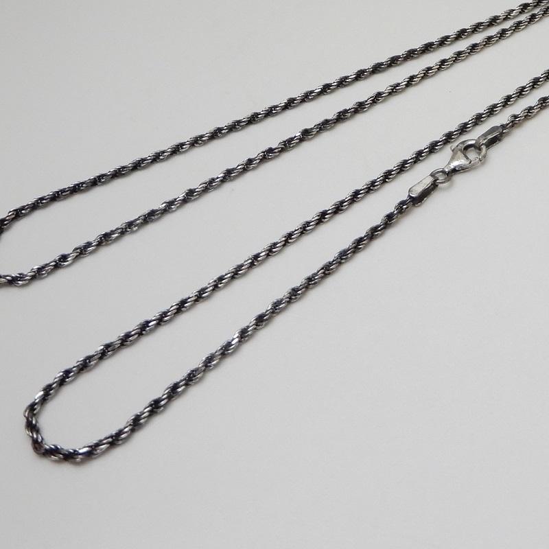 シルバーネックレス メンズネックレス シルバー925 55cm 1.9mm 燻し