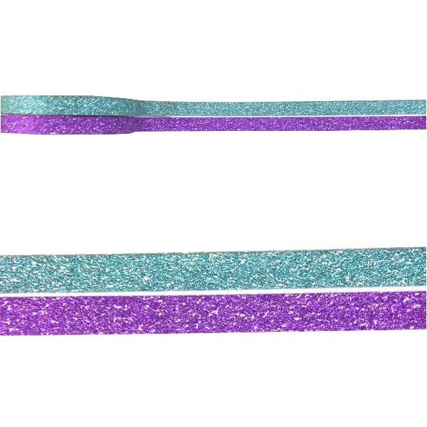 グリッターテープ2P パープル＆ブルー マスキングテープ キラキラ ラメ  