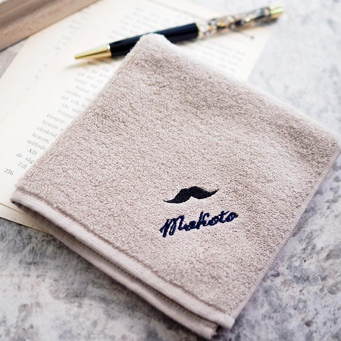 名入れ ギフトセット ハンカチ 靴下 メンズ ジェントル 刺繍 ひげ