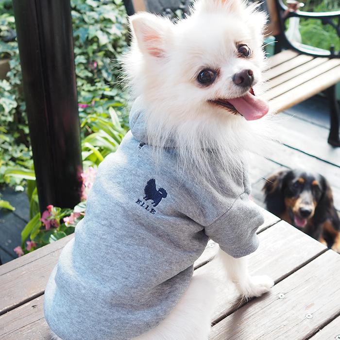 名入れ ペアパーカー 犬 飼い主 お揃い ドッグシルエット 刺繍