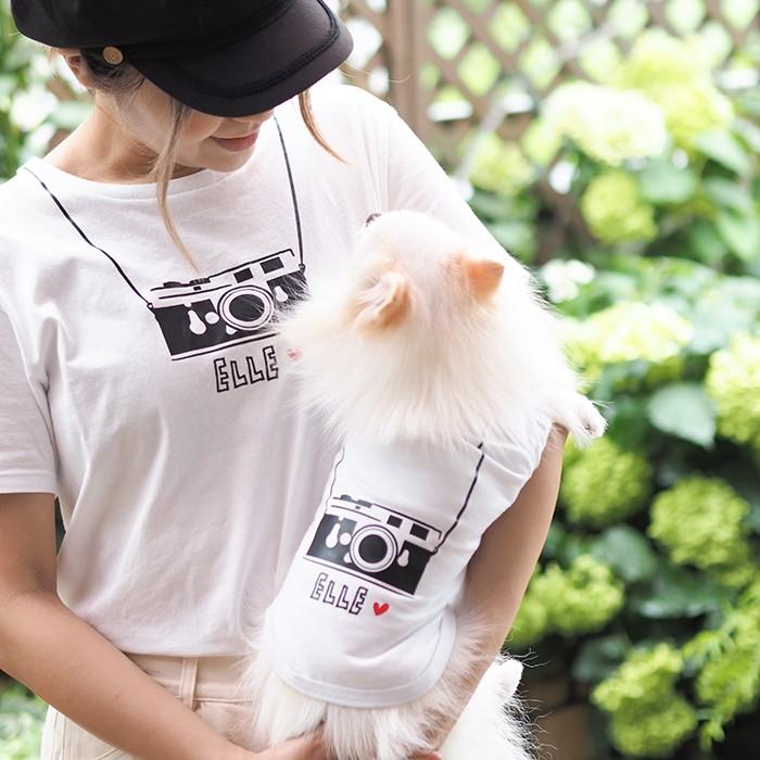 カメラペアTシャツ S-XLサイズ 犬 飼い主 ペアルック送料無料 ペット