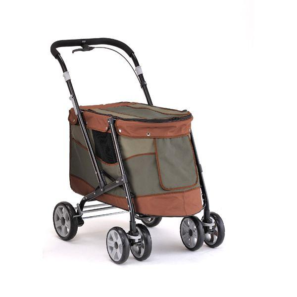 ボンビアルコン 犬・猫用キャリーカート ペットバギー DECA PROGRE/ レッド オリーブ 小型犬用 通院 お出かけ #w-1001155-00 防災セット おでかけ