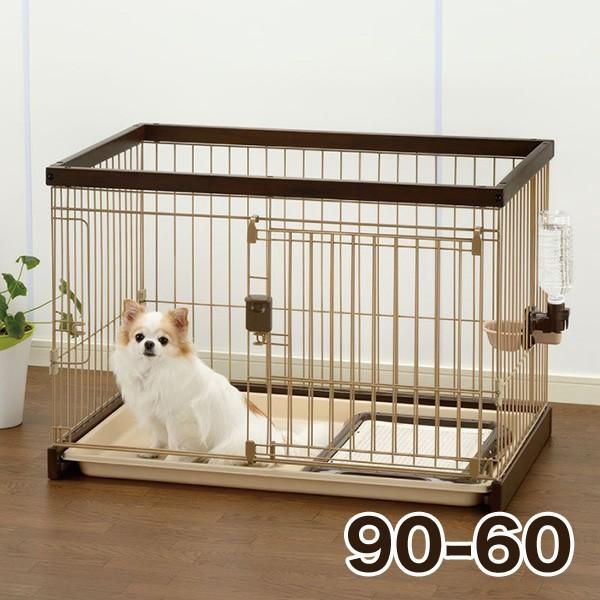 リッチェル（Richell） 木製お掃除簡単サークル 90×60 / ブラウン 茶色