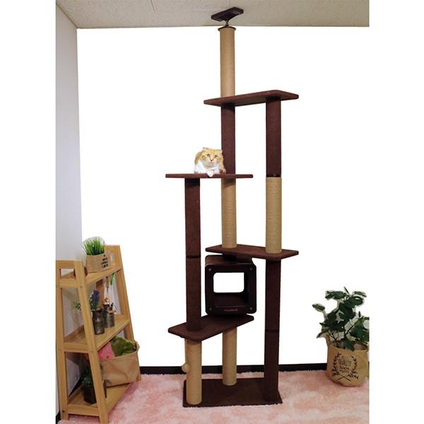 冬バーゲン 特別送料無料 キャティーマン Cattyman 大型商品のため同梱不可 キャットタワー 爪とぎ タワーダブル Rc24 モダンルームスクラッチ キャットタワー