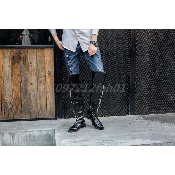 ロングブーツ メンズ エンジニアブーツ ウエスタンブーツ サイドファスナー付き 紳士靴 かっこいい ハイカットシューズ お兄系 Nmdx Feel Home 通販 Yahoo ショッピング