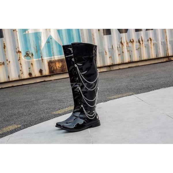 ロングブーツ メンズ エンジニアブーツ ウエスタンブーツ サイドファスナー付き 紳士靴 かっこいい ハイカットシューズ お兄系 Nmdx Feel Home 通販 Yahoo ショッピング