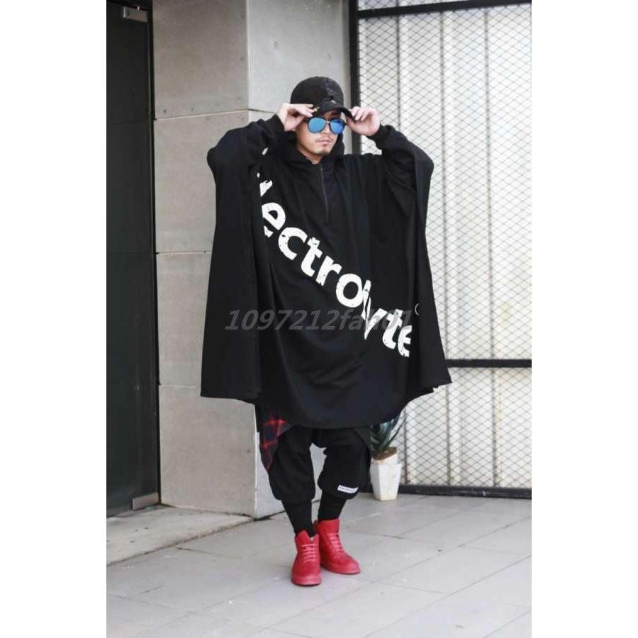 パーカー メンズ マント ポンチョ プルオーバーパーカー 大きいサイズ バイカラー ケープ 個性的 コート コーディガン Nsdp Feel Home 通販 Yahoo ショッピング