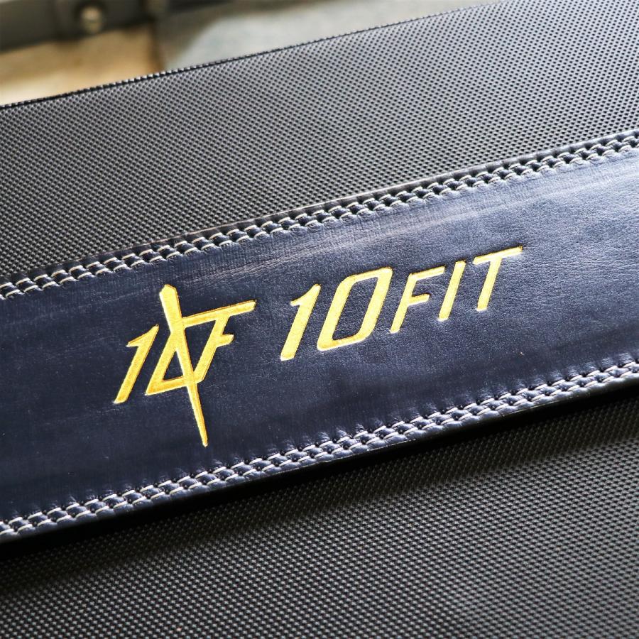 トレーニングベルト パワーベルト リフティングベルト ネイビー レザー 筋トレ 10FIT TE-121_19