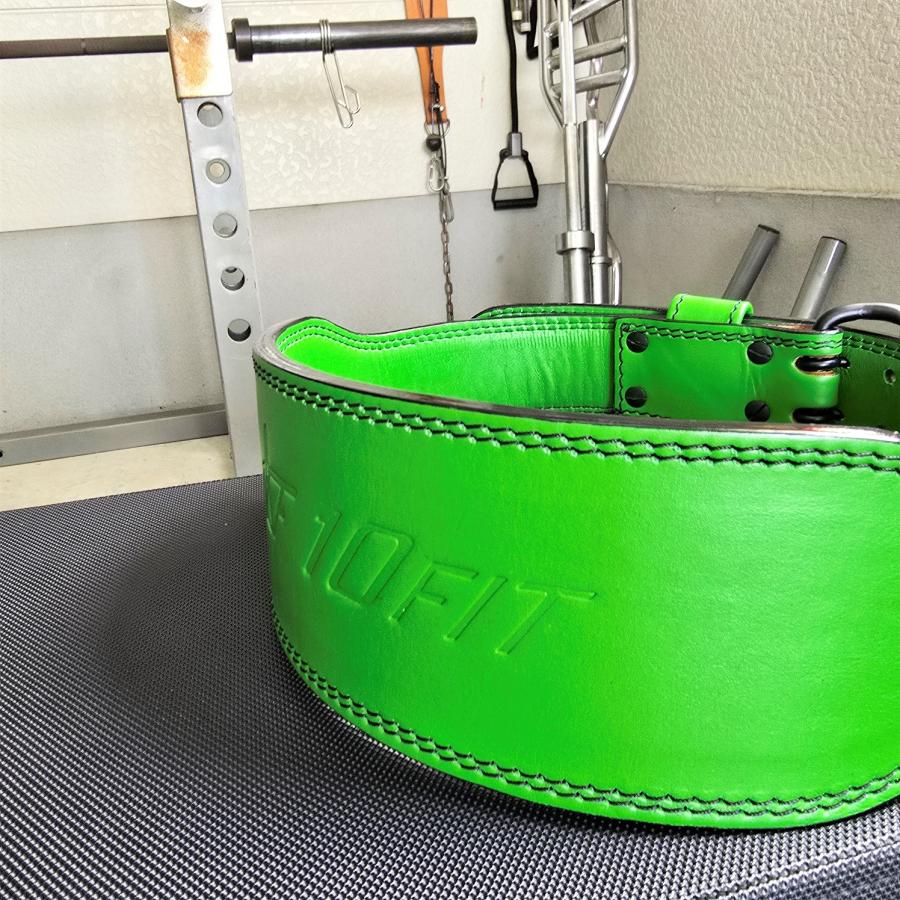 10FIT 緑色トレーニングパワーベルト 10FIT TE-85 lifting belt power