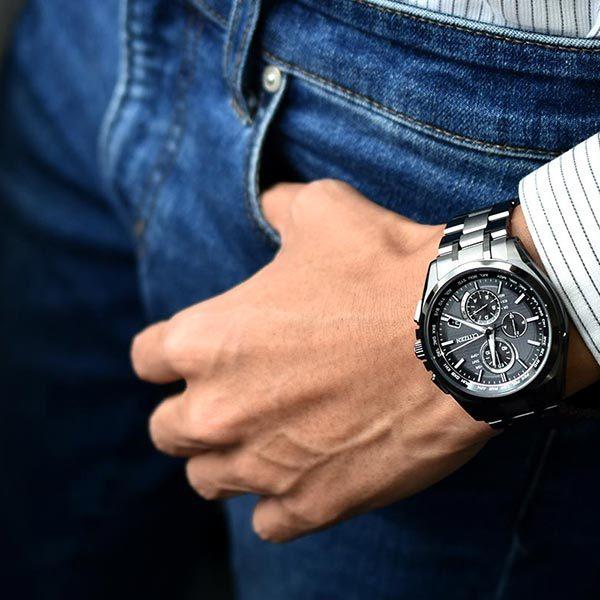 世界に一本？！シチズン　アテッサ　エコドライブ　FTS G-Shock セイコー シチズン アテッサ エコドライブ ソーラー電波 ブラックチタン メンズ