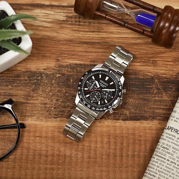セイコー 腕時計 メンズ 逆輸入モデル クロノグラフ Seiko Ssb031p1 Ssb031pc ブラック メタルバンド 腕時計本舗 通販 Yahoo ショッピング