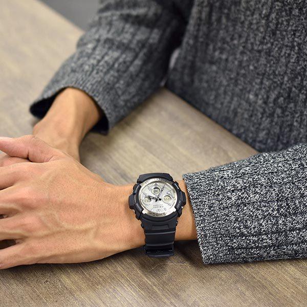 ★G-SHOCK AWG-M100SBW-7AJF 電波ソーラー 超音波洗浄済 G-SHOCK BASIC 電波ソーラー メンズ 腕時計 アナログ デジタル