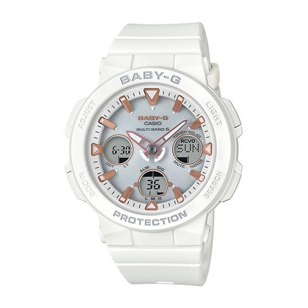 カシオ ベビーＧ CASIO BABY-G BGA-2500-7AJF 電波 ソーラー Beach Traveler Series ネオンイルミネーター 電波時計 レディース 腕時計 ホワイト 時計 爆買の画像