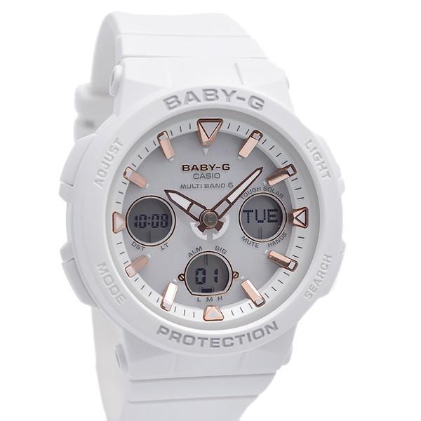 カシオ ベビーＧ CASIO BABY-G BGA-2500-7AJF 電波 ソーラー Beach Traveler Series ネオンイルミネーター 電波時計 レディース 腕時計 ホワイト 時計 爆買の画像