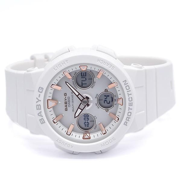 カシオ ベビーＧ CASIO BABY-G BGA-2500-7AJF 電波 ソーラー Beach Traveler Series ネオンイルミネーター 電波時計 レディース 腕時計 ホワイト 時計 爆買の画像