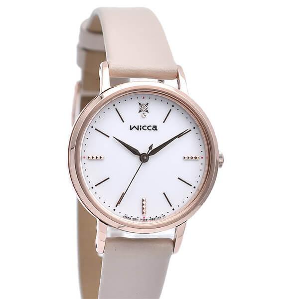 シチズン ウィッカ ダイヤモンド ソーラー レディース 腕時計 KP5-166-10 CITIZEN wicca  革ベルト 時計 爆買の画像
