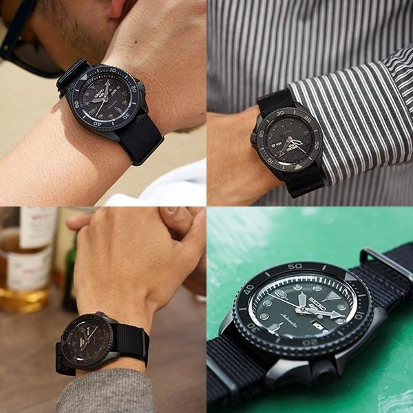 セイコー5 スポーツ 自動巻き 腕時計 メンズ 黒 SEIKO5 sports