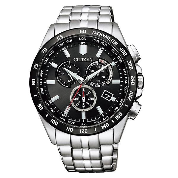 シチズンコレクション CITIZENCOLLECTION エコ・ドライブ電波時計　ダイレクトフライト　クロノグラフ CB5874-90E メンズ 爆買の画像