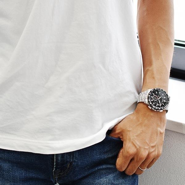 シチズンコレクション CITIZENCOLLECTION エコ・ドライブ電波時計　ダイレクトフライト　クロノグラフ CB5874-90E メンズ 爆買の画像