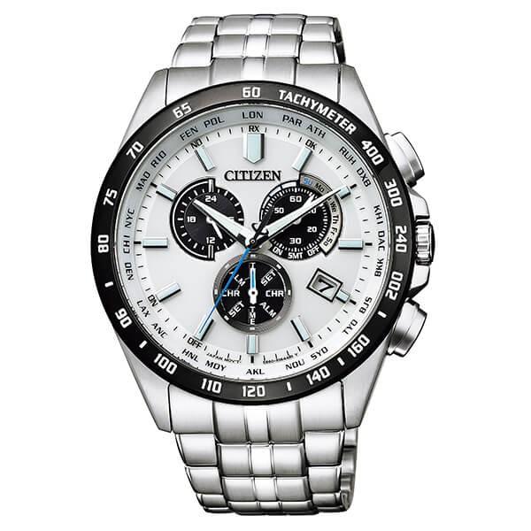 シチズンコレクション CITIZENCOLLECTION エコ・ドライブ電波時計　ダイレクトフライト　クロノグラフ CB5874-90A メンズ 爆買の画像
