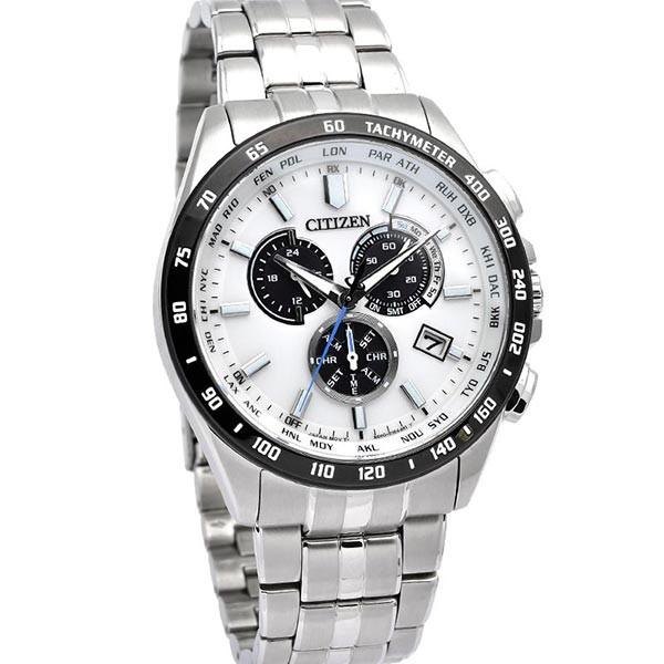 シチズンコレクション CITIZENCOLLECTION エコ・ドライブ電波時計　ダイレクトフライト　クロノグラフ CB5874-90A メンズ 爆買の画像
