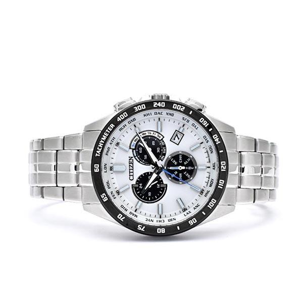 シチズンコレクション CITIZENCOLLECTION エコ・ドライブ電波時計　ダイレクトフライト　クロノグラフ CB5874-90A メンズ 爆買の画像
