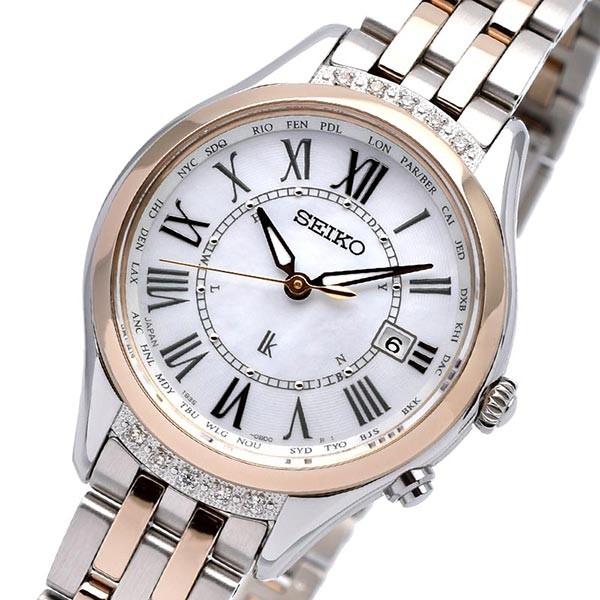 【新品未開封】 セイコー ルキア レディース 時計 ソーラー 電波 ラッキーパスポート レディダイヤ SEIKO LUKIA SSVV056 ホワイト 【J1262626220】(44000円)