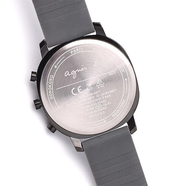 【時計ケース付き】アニエスベー 時計 メンズ 限定500本 agnes b. オム FCRB701 腕時計 グレー Bluetooth グレー 防水性