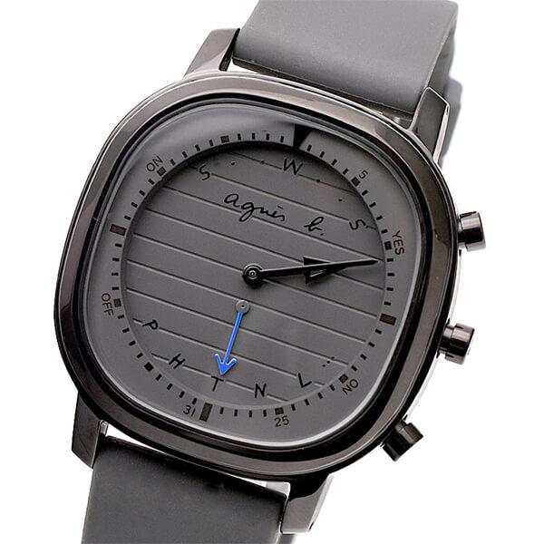 【時計ケース付き】アニエスベー 時計 メンズ 限定500本 agnes b. オム FCRB701 腕時計 グレー Bluetooth グレー 防水性