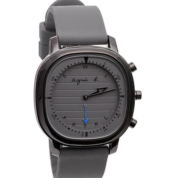 【時計ケース付き】アニエスベー 時計 メンズ 限定500本 agnes b. オム FCRB701 腕時計 グレー Bluetooth グレー 防水性