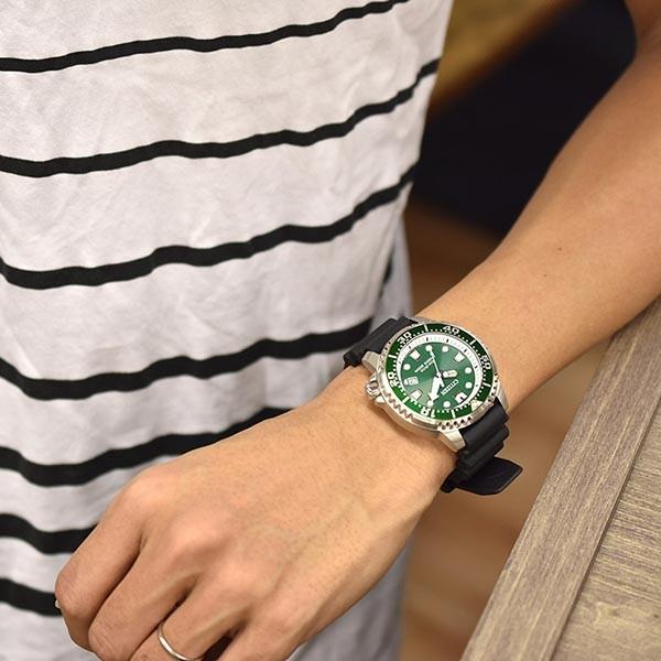 シチズン プロマスター エコドライブ ダイバー 時計 腕時計 メンズ CITIZEN PROMASTER MARINEシリーズ BN0156-13W グリーン 緑 シチズン プロマスター PROMASTER MARINEシリーズ BN0156 13W