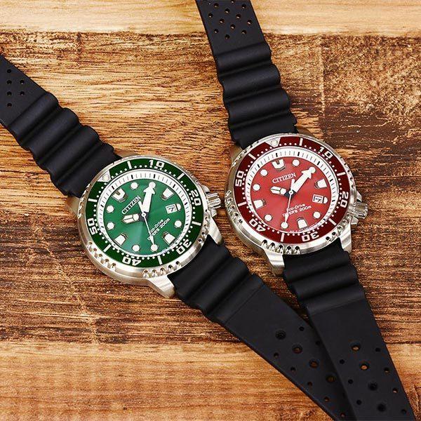 シチズン プロマスター エコドライブ ダイバー 時計 腕時計 メンズ CITIZEN PROMASTER MARINEシリーズ BN0156-13W グリーン 緑 シチズン プロマスター PROMASTER MARINEシリーズ BN0156 13W