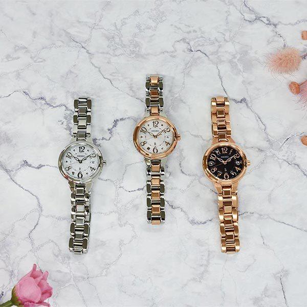 セイコー ルキア ソーラー 電波 腕時計 レディース 日付合わせ Seiko Lukia Ssvw1 カレンダー アラビア数字 ピンクゴールド 腕時計本舗 通販 Yahoo ショッピング