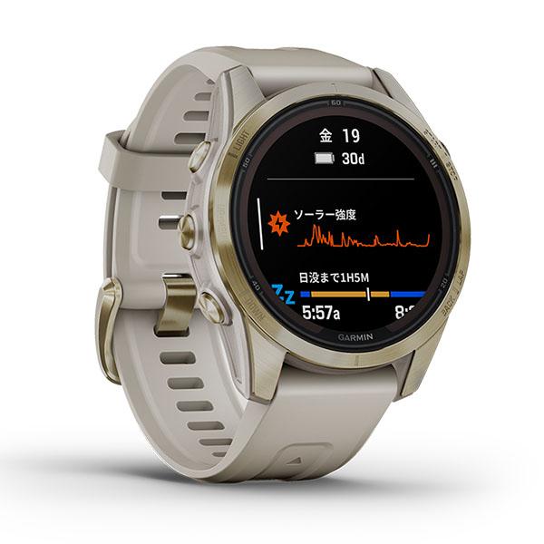 【新品 送料込み】 ガーミン GARMIN fenix 7S PRO Sapphire DualPower SoftGold with LightSandBand 010-02776-62 ユニセックス 【1770828305】(61710円)