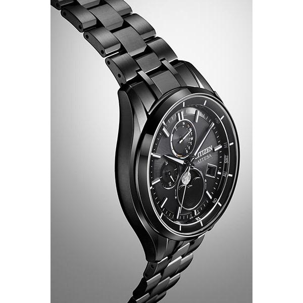 シチズン アテッサ ATTESA ダイレクトフライト ムーンフェイズ Black Titanium Series BY1006-62E メンズ 爆買の画像