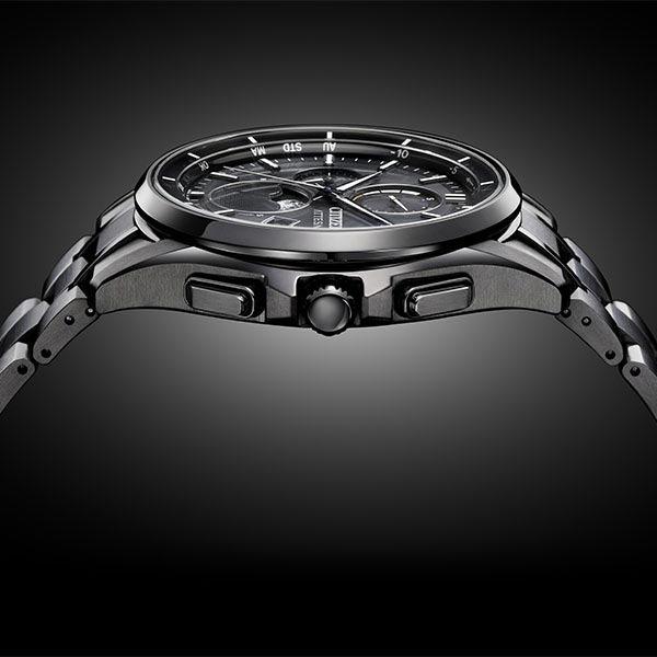 シチズン アテッサ ATTESA ダイレクトフライト ムーンフェイズ Black Titanium Series BY1006-62E メンズ 爆買の画像