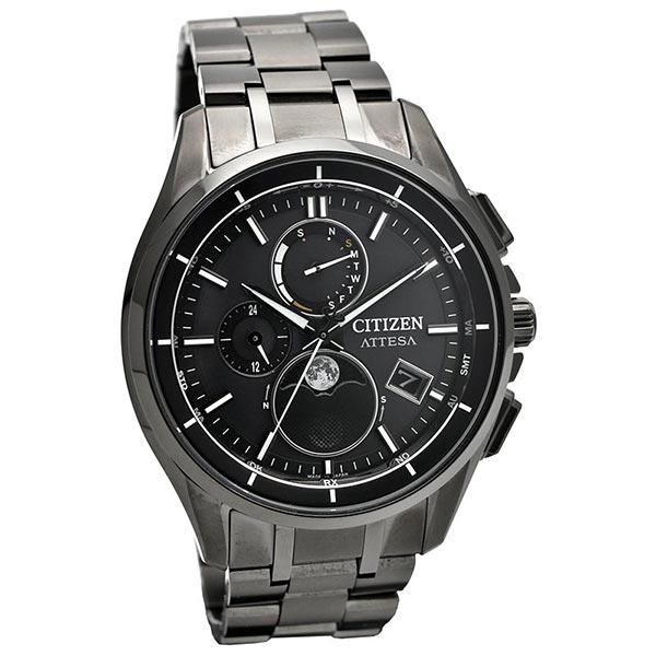 シチズン アテッサ ATTESA ダイレクトフライト ムーンフェイズ Black Titanium Series BY1006-62E メンズ 爆買の画像