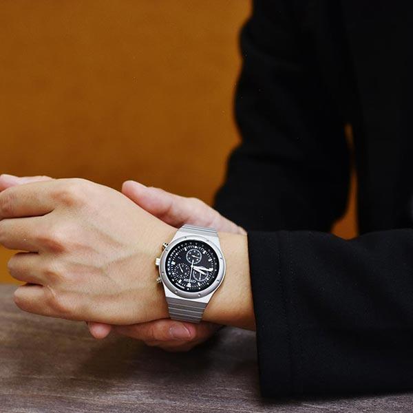 シチズン レコードレーベル RECORD LABEL 1984 chronograph 特定店取扱いモデル AT2540-57E メンズ 爆買の画像