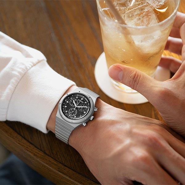 シチズン レコードレーベル RECORD LABEL 1984 chronograph 特定店取扱いモデル AT2540-57E メンズ 爆買の画像