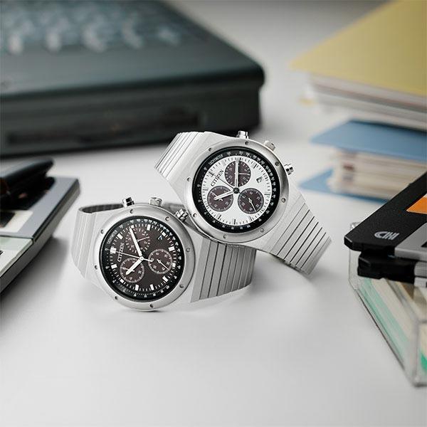 シチズン レコードレーベル RECORD LABEL 1984 chronograph 特定店取扱いモデル AT2541-54A メンズ 爆買の画像
