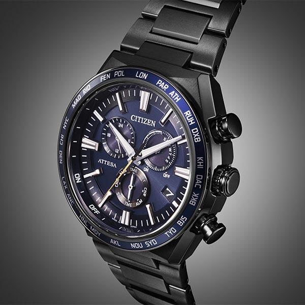 シチズン アテッサ ATTESA ACT Line Black Titanium Series CB5967-66L メンズ 爆買の画像
