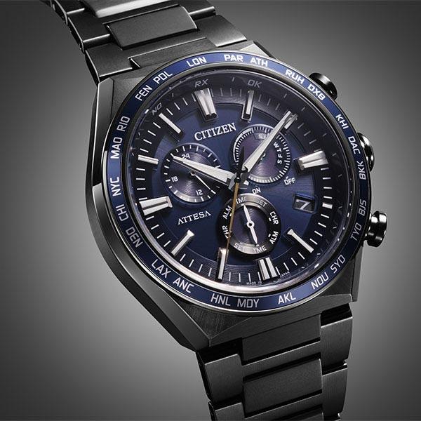 シチズン アテッサ ATTESA ACT Line Black Titanium Series CB5967-66L メンズ 爆買の画像