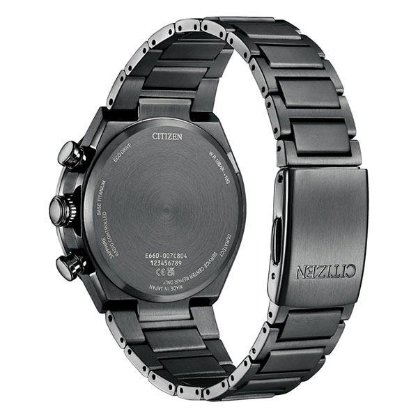 シチズン アテッサ ATTESA ACT Line Black Titanium Series CB5967-66L メンズ 爆買の画像