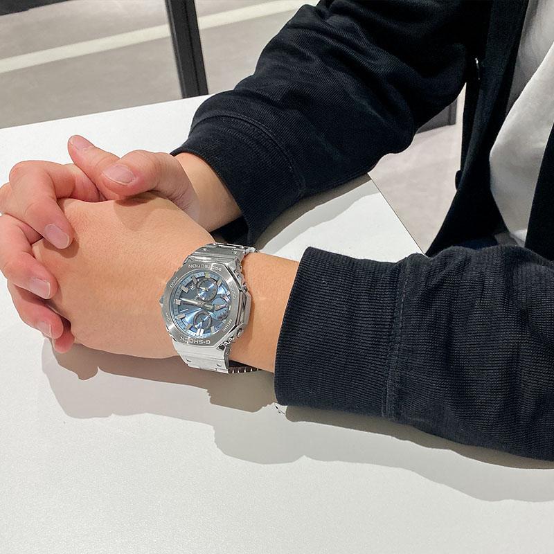 カシオ Ｇショック G-SHOCK CHRONO FACE FULL METAL GMC-B2100 GMC-B2100AD-2AJF メンズ 爆買の画像
