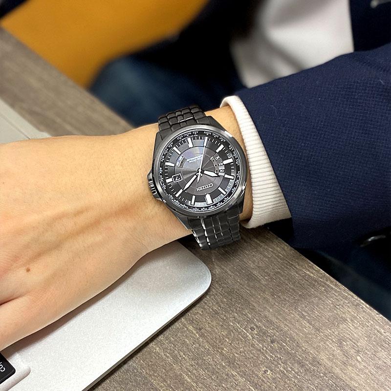シチズンコレクション CITIZENCOLLECTION NIGHT COLOUR EDITION ソーラー電波 CB0294-54E メンズ 爆買の画像
